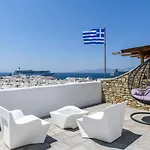Floral Villa With Marvelous View To Mykonos Town